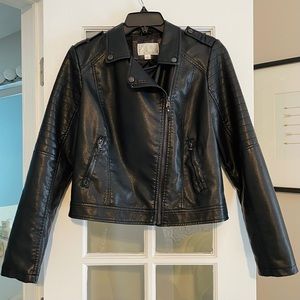 Faux Leather Jacket - L